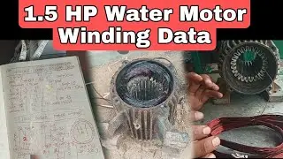 1.5 HP Motor Winding Data || Single Phase Motor Winding Data || Motor Winding Data