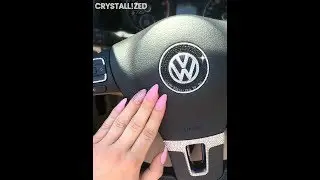 Swarovski Crystal Volkswagen Steering Wheel Crystallized by CRYSTALL!ZED by Bri