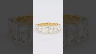 Radiant Cut Diamond Eternity Band #diamond #ring #jewelry #gold #fashion
