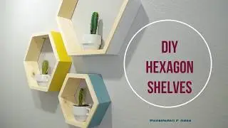 DIY Floating Hexagon Shelves