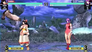 Team Samurai vs Team Super Heroine (Hardest AI) - KOF XV