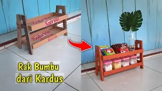 Cara Membuat Rak Bumbu dari Kardus | Kerajinan dari Kardus