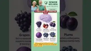 💜 PURPLE FOODS THAT POWER YOUR BRAIN #seniorwellness #health #healthtips #nutrition #viral #shorts