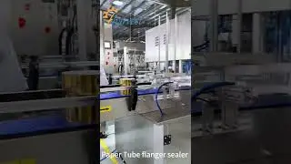 Automatic Paper Can Flanger Sealer Machine, Paper Tube Flanging and Seaming machine  #factory