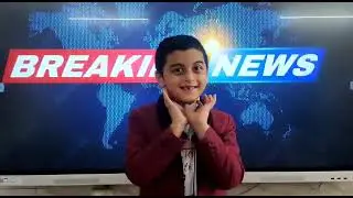 Funny News Anchor , A school kid way of news bulletin..