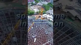 #dome #roof #steel steel structure space frame material