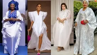 ALL WHITE PARTY GOWNS STYLES FOR LADIES/SPECIAL OCCASIONS WHITE DRESS STYLES