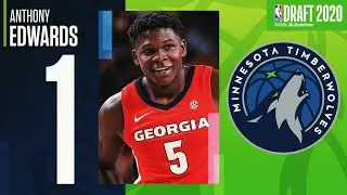 Энтони Эдвардс выбран под общим первым номером на драфте NBA 2020 года!
