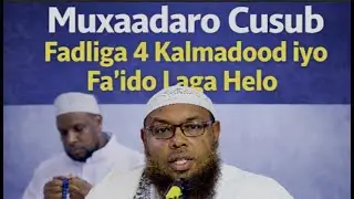 Muxaadaro Cusub Fadliga 4 Kalmadood iyo Fa'ido Laga Helo Sh Maxamuud Maxamed Xaliike
