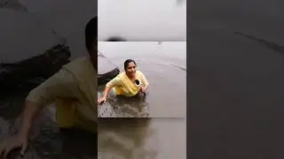News Reporter Slips into Drain During Live Report! 🌧️ | #shorts #trendingnow