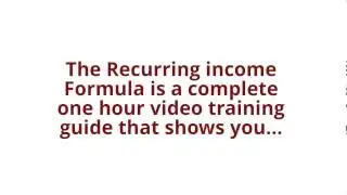Kevin Fahey's Recurring Income Formula