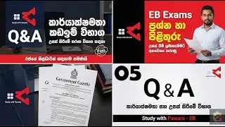 Q&A 05| ආයතන සංග්&zwj;රහය සහ කාර්ය පටිපාටික රීති | MCQ | EB Exam Help for Government Officers | Sinhala