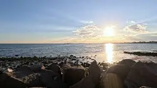 Long Island Sound sunset view Sherwood Island State Park Connecticut