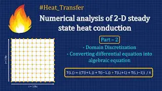 🔥 Numerical Analysis of 2-D Conduction Steady state heat transfer. PART - 2
