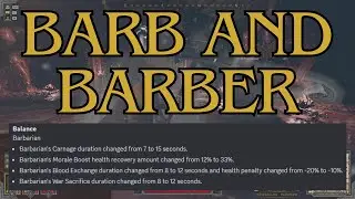 Buff Duration Blood Exchange | Barb and Barber