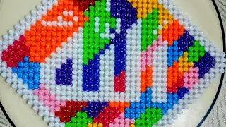 পুঁতির ৪টি ওয়ালমেট। Beaded Allahu, Muhammad (pbuh) & kaba sharif wallmate.By Tahmina Khandkar.