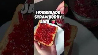 🍓 Homemade Strawberry Jam with only 3 Ingredients! #shorts #youtubeshorts