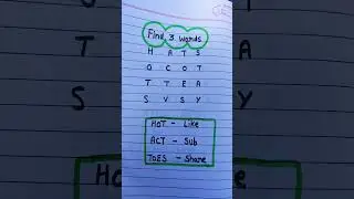 find 3 words 🤔🧐#shortvideo #art #puzzle #challenge #trending