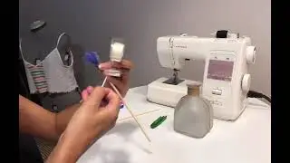 I made flower decorations from fabric