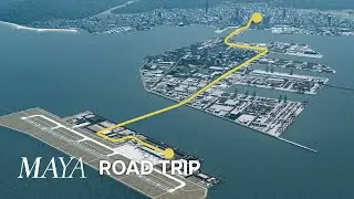 Taxi Road Trip: From Airport to Downtown (First Person) - Cities Skylines: Maya