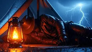 Sleeping on a Cozy Porch Bed During Night Time Thunderstorm | RDR2 ASMR Deep Sleep Mode