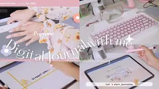 Unboxing Rymek Chic Mechanical Keyboard + May 2022 Digital Journal w/ me as a beginner on iPad Pro🌸