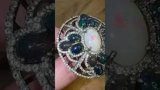 Цена: 🌺19000р🌺р.18Натуральный камень : черный опал, огненный опал, белый сапфир #опал