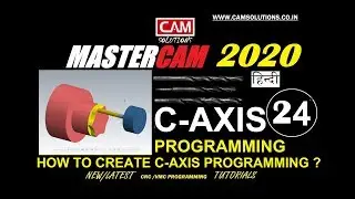C Axis Programming In Mastercam 2020 Face Contour Tool Path in Lathe