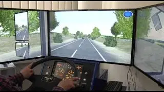 Testphase: LKW-Fahrsimulator am ZAWM