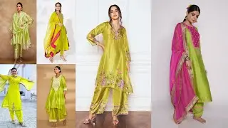 Parrot Green Suit Design/ Parrot Green Punjabi Suits Design/ Light Green Suit Design