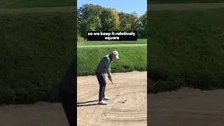 Square The Face In WET SAND!  #golfinstruction #bunkershot