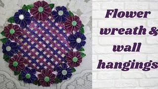 How to make a Wreath with Flowers | Easy DIY Wreath | Paper Flower Wreath