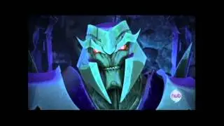 TRANSFORMERS PRIME: Megatron vs. Bumblebee, Bulkhead, Ratchet, Arcee.....and then Optimus!