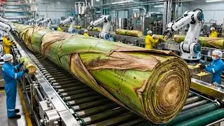 Inside the Largest High-Tech Banana Stem Factory You've Never Seen Before (Full Process)