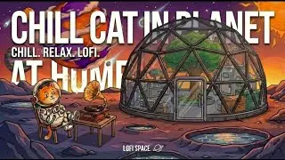 Cosmic Chill Cat at Home on a Quiet Planet 🌌 Long Lofi Beats for Sleep, Study & Relaxing