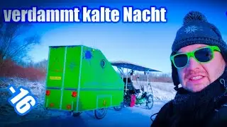 🤦‍♂️AKKU TOT & HEIZUNG AUSGEFALLEN - ÜBERNACHTUNG mit FAHRRADWOHNWAGEN