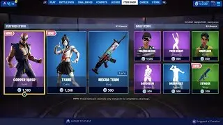 Fortnite New Item Shop The New Copper WASP & TSUKI Skin Plus Mechazord Vs Monster Recap