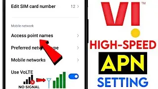 VI high speed apn settings | VI apn setting | VI network problem solution | Vodafone network problem