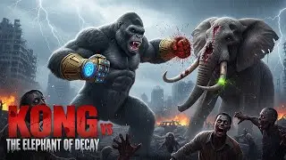 King Kong vs The Elephant of Decay 🐘💀 Titan Zombie Battle | King Kong New Movie