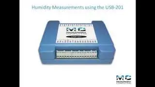 Измерение влажности с помощью устройства сбора данных USB-201