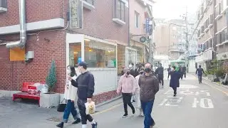 [4K] Walk Seochon petit shop street and Hanok village│Seoul, Korea
