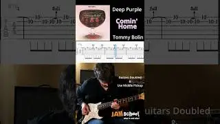 Deep Purple Comin' Home Tommy Bolin Guitar Solo with TAB