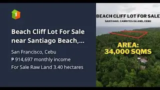 Beach Cliff Lot For Sale near Santiago Beach, Camotes Island, Cebu