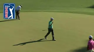 Vaughn Taylor hits birdie putt from way downtown at Shell