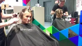 A graduated bob haircut