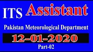 ITS Assistant paper held on 12-01-2020, Meteorology Department: Part - 02