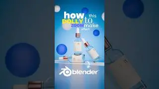 Dolly Zoom Effect in Blender #blender3d #3danimation #3d  #productvisualization #dolly