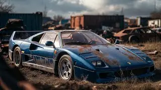 FullRestorationMidnight Blue Ferrari F40 1990 Rebuild