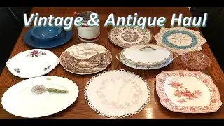 Antique Thrift Haul | Brown & Red Transferware #vintage #thrifthaul