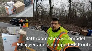 Community Cleanup - Jan 5 Race Rd before the snow, 5 bagger and renovation Dumper & HP Printer Find